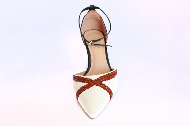 Women's Pointed Toe Ankle Strap High Heel Shoes.
