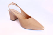 Pointed Toe Pumps Slingback Ankle Buckle