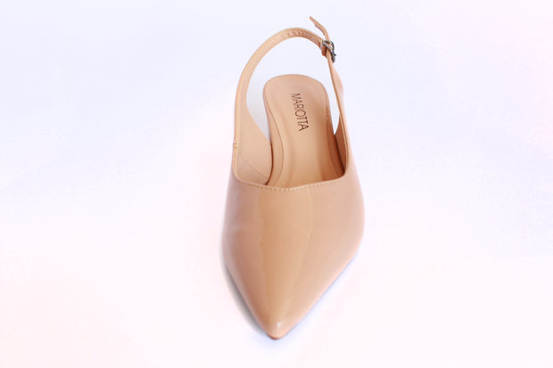 Pointed Toe Pumps Slingback Ankle Buckle