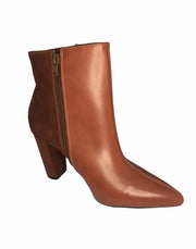 Women's Pointed Toe Block Heel Zipper Ankle Boots